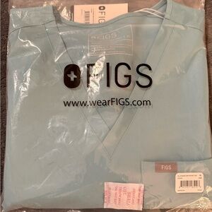 Women’s Figs Catarina Scrub Top, XL, Sea Glass